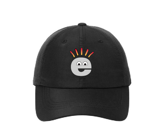 Logo Embroidered Perforated Cap - Black