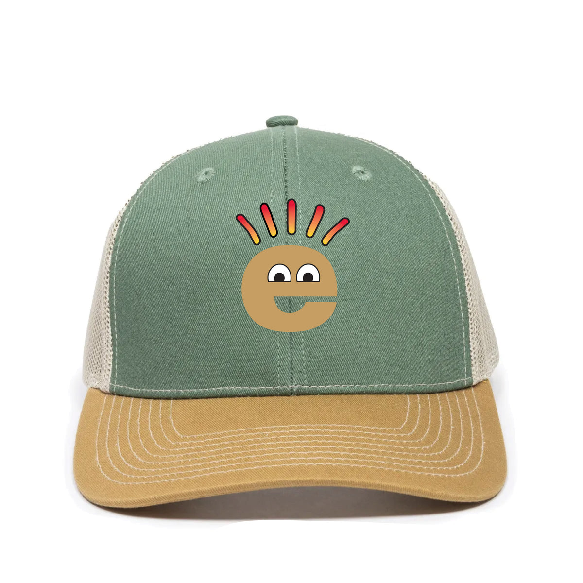 Logo Trucker Hat - Olive, Khaki, Old Gold