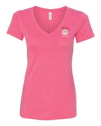 V-Neck Back Logo Pink T-Shirt