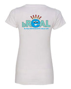 V-Neck Back Logo White T-Shirt