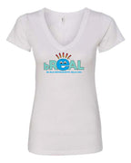 V-Neck Front Logo White T-Shirt