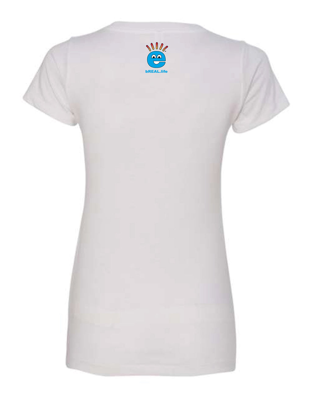 V-Neck Front Logo White T-Shirt