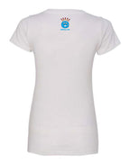 V-Neck Front Logo White T-Shirt