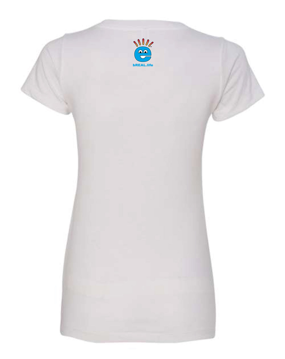 V-Neck Front Logo White T-Shirt
