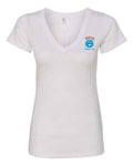 V-Neck Back Logo White T-Shirt