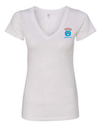 V-Neck Back Logo White T-Shirt