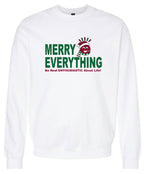 Merry Everything White Crewneck Sweatshirt (Adult)